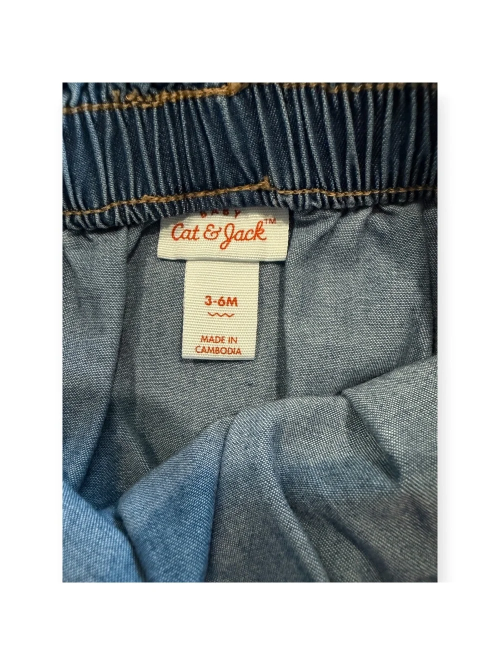 Cat & Jack and Carter's Set - 3-6 Months - 2 Onesies and Denim Bloomers